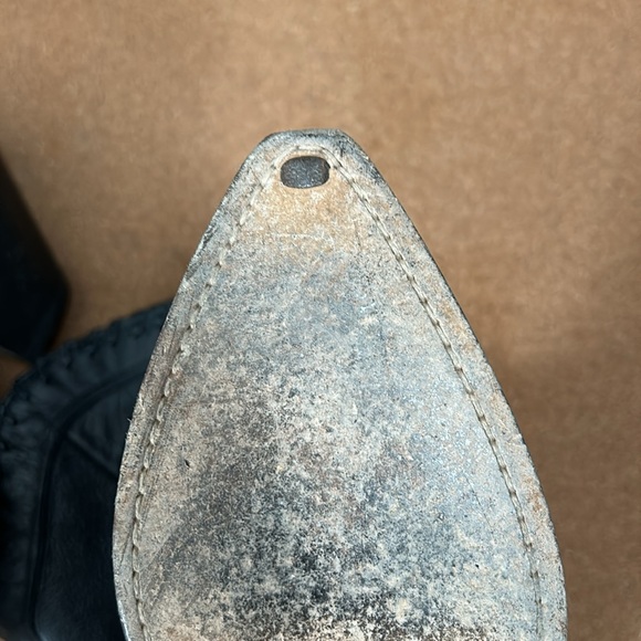 Zodiac western boots with metal accents size 6.5 pointy toe leather sole - Picture 14 of 16